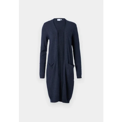 Image de VILA LONG NOOS Gilet, Femme, Taille: XL, Total eclipse/melange