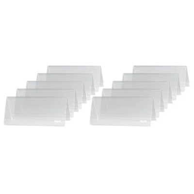 Image de SIGEL Ta138 Lot de 10 Présentoirs Chevalets Table, 9,5 X 4,2 4,5 cm, Transparent