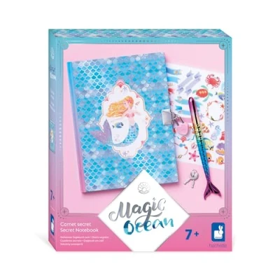 Image de Janod Magic Ocean Carnet Secret Journal Intime pour Enfant Kit de Loisirs Créatifs avec Stylo Queue Sirène Univers la Petite Activité Manuelle 7 Ans et + J09109