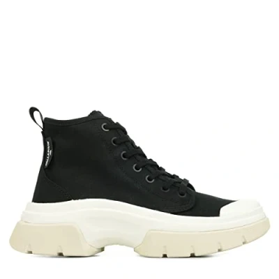 Image de Palladium Pallawave Bottines à lacets, Femme, Taille: 39, Black/marshmallow Coton