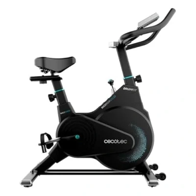 Image de Cecotec Vélo d&#039;Appartement d&#039;Intérieur Compact DrumFit Indoor 10000 Race. Volant d&#039;Inertie 10 kg Écran LCD, Support d&#039;Appareils, Cardiofréquencemètre, Résistance à la Friction, Selle et Guidon