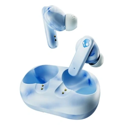 Image de Skullcandy Écouteurs sans Fil Ecobuds, 8 h d’Autonomie, Étui de Recharge Batterie, Microphone, Fonctionne avec Les Appareils Android et Bluetooth Glacier