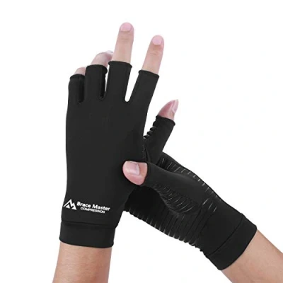 Image de 2 paires Gants de Compression pour L&#039;arthrite Avec Ions Cuivre le Soutien et la Chaleur Les Mains, Articulations des Doigts