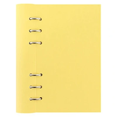 Image de Filofax Clip portable Patterns personnel Lemon Jaune 25 mm A6 Carnet en cuir synthétique 143000