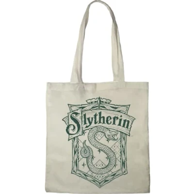 Image de HARRY POTTER TOTE BAG SLYTHERIN», REFERENCE : BWHAPOMBB008, ECRU, 38 X 40 CM