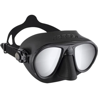 Image de Cressi Calibro Masque de plongée Mixte Adulte, Noir/Lentille HD, Taille Unique