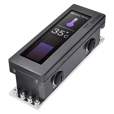 Image de Thermaltake Pacific A2 Ultra Memory Water Block, Arbeitsspeicher Kühler, 3.9&quot; LCD Display, PC Watercooling Noir
