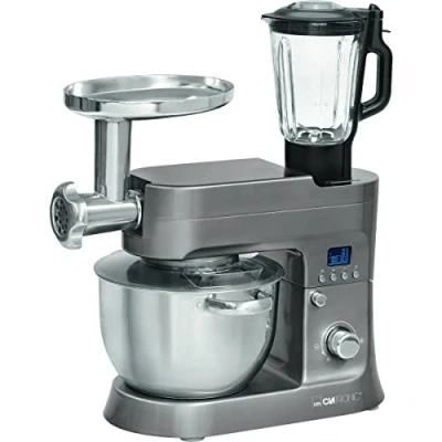 Image de Clatronic Robot Multifonction Professionnel Pâtissier 4 en 1 Pieds à Ventouse KM 3674 titan