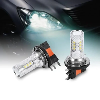 Image de BigKing Ampoules LED, 2pcs HID Blanc 80W H15 LED Lumières Lampe
