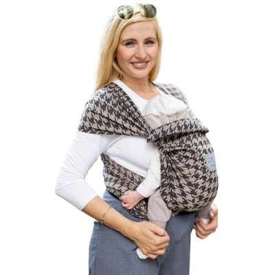 Image de manduca Twist Porte Bébé &gt; &lt; Écharpe de Portage &amp; Bebe Physiologique pour Nouveau nés, Coton Bio, adapté aux Bébés dès la Naissance (Wrap Conversion) (Twist Regular, PepitaBlack)