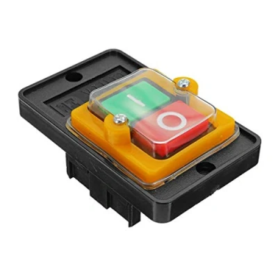 Image de GOZAR Commutateur De Foret Machine Bouton Poussoir Preuve l&#039;eau L&#039;Ac 220 / 380V 10A on/Off