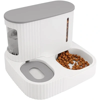 Image de Belle Vous Distributeur Croquettes &amp; Eau Automatique à Gravité 2 en 1 Contenance 850 ML Gamelle Chat, Chatons, Petits Grands Chiens, Chiots Facile Nettoyer Nourriture Humide Sèche
