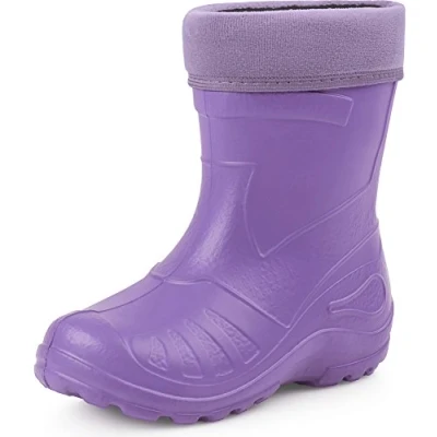 Image de Ladeheid Bottes en caoutchouc pour enfants, Taille: 24, Violet Matière synthétique