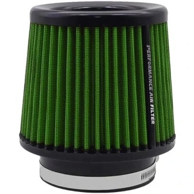 Image de Filtre à air universel de voiture rechange pour 76 mm, 89 101 mm Kit d&#039;admission froid haute performance Lavable et réutilisable (vert)