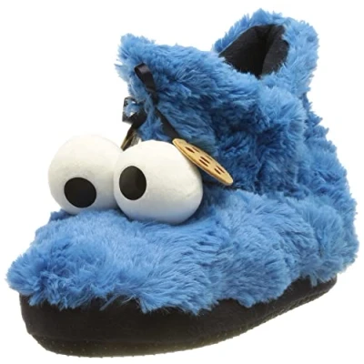 Image de Krümelmonster Chaussons unisexes, bleu/noir, 41/42 EU