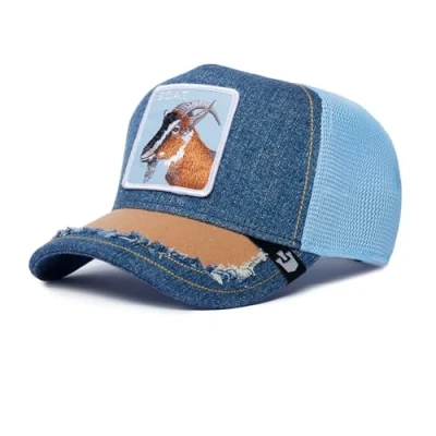 Image de Goorin Bros. Silky Roots Collection Chapeau de camionneur unisexe, denim, réglable, taille unique