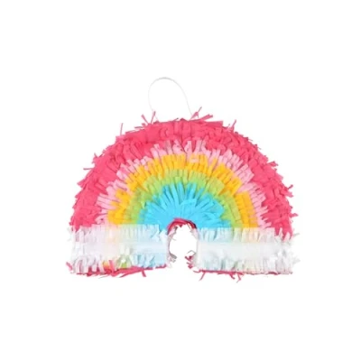 Image de Mini Pinata d&#039;Anniversaire &quot;Arc en Ciel&quot; 18cm Multicolore