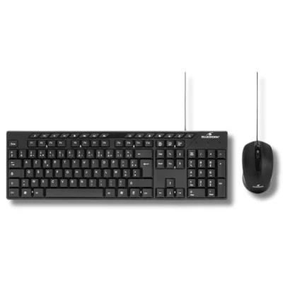 Image de Pack Clavier Souris BLUESTORK MEDIA OFFICE Filaire Azerty Compatible Windows Noir