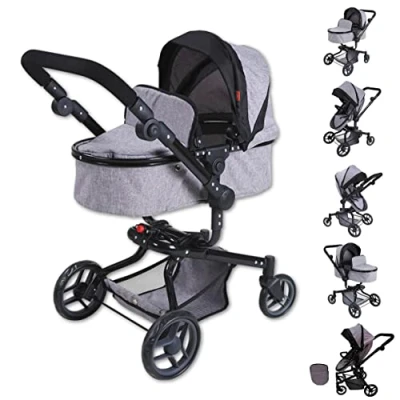 Image de knorr toys Knorrtoys.COM 90987 Poussette pour poupée Boonk Stone 52 cm 59 x 42 80