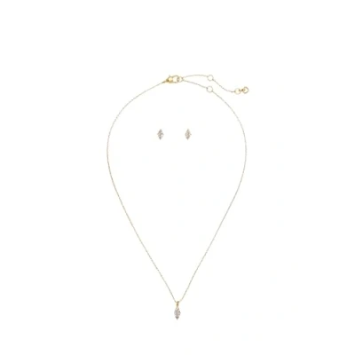 Image de Kate Spade New York Coffret clous et pendentif, Transparent/doré