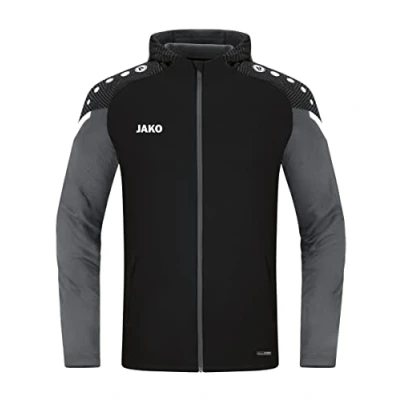 Image de JAKO Veste à Capuche Performante, Mixte, Noir/Anthra Clair, 4XL