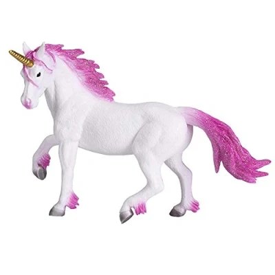 Image de MOJO Licorne réaliste Peinte à la Main Rose