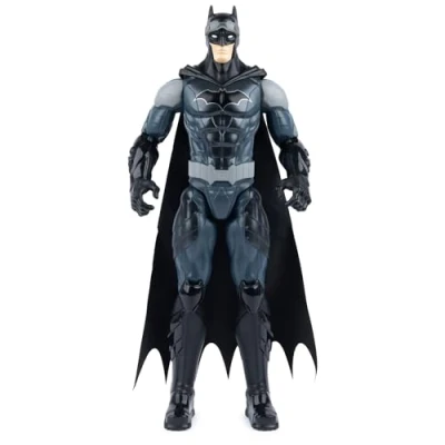 Image de dc comics Batman Personnage à l&#039;échelle de 30 cm avec armure combat bleue, cape, lunettes vision nocturne et 11 points d&#039;articulation Jouets pour garçons filles partir 3 ans