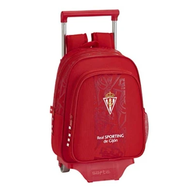 Image de Cartable à roulettes Real Sporting de Gijón 705 Rouge Polyester Zippée