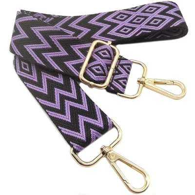 Image de Bandouliere de Rechange Reglable Violet, Sangle Sac a Main Remplacement, Universelles mit Boucle Dore pour Femme à Main, Bandoulière Accessoires, 702