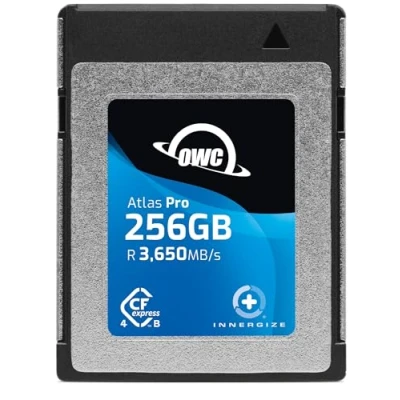 Image de OWC Carte mémoire Atlas Pro CFexpress 4.0 Type B haute performance 256 Go, qualité professionnelle, jusqu&#039;à 3000 Mo/s en écriture, 3650 lecture, capture des vidéos 6 K à haut débit