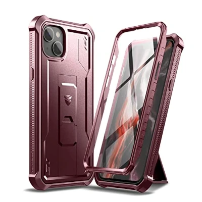 Image de Dexnor Coque pour Apple iPhone 14 Plus, [Protecteur d&#039;écran intégré et béquille] de Protection Antichoc qualité Militaire Plus Rouge
