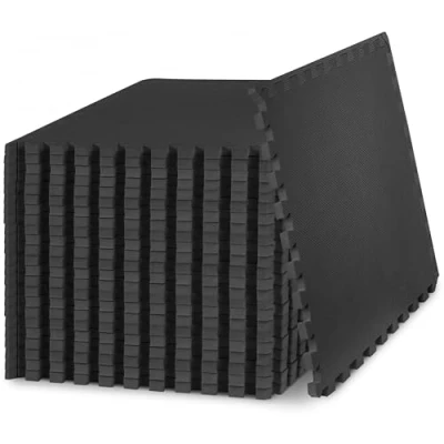Image de ProsourceFit Exercise Puzzle Mat 3/4&quot; Black 96