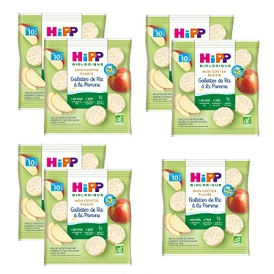 Image de Hipp Biologique Galettes de Riz à la Pomme dès 10 mois 7 sachets 30 g