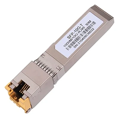 Image de Module SFP+ en cuivre RJ45 haute vitesse 10GBase T Jusqu&#039;à 30 m avec CAT.6a/7, compatibilité émetteur récepteur pour Cisco SFP 10G S, Ubiquiti, Netgear, TP Link, Mikrotik, Unifi, etc