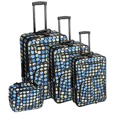 Image de Rockland Polka Softside Ensemble de Bagages Droits, Multi/Blue Dot, Taille Unique, Droits