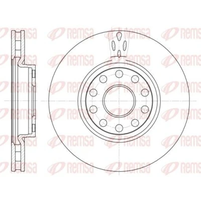 Image de REMSA 6479.10 Disque de frein Essieu avant 281, 281 26 10 ventilé ALFA ROMEO: 166, 164, LANCIA: Kappa Coupe, Berline