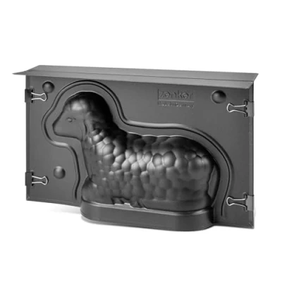Image de Zenker 9103 moule agneau pascal 3D, à gâteau, gâteau de Pâques, Acier, Noir, 23,5 x 15 6 cm