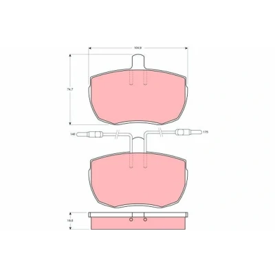 Image de TRW GDB342 Jeu de plaquettes frein contact signal d&#039;usure inclus IVECO: DAILY 1 Kasten/Kombi,
