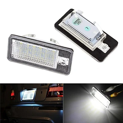 Image de MARCHFA KOLOME 2 x 18LED SMD éclairage plaque d&#039;immatriculation Canbus Error pour A6 C6 A8 Q7 A4 B7 B6 8E A3 S3 S6 S8 RS4 RS6