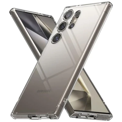 Image de Ringke Coque Compatible avec Samsung Galaxy S24 Ultra [Fusion] Transparente Clear Rigide Polycarbonate Back TPU Souple Bumper Étui Antichoc Protection pour