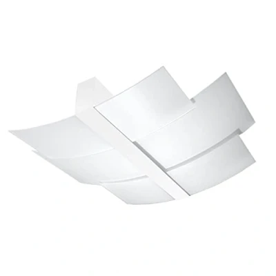 Image de Sollux Steel Lighting Ampoule LED Design Abat jour Minimaliste Installation Facile Plafonnier Celia Blanc