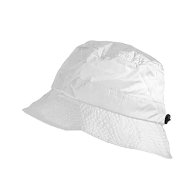 Image de TOUTACOO, Bob de Pluie, Chapeau Repliable dans sa Poche intégrée, Aspect Nylon Blanc (Pluie)