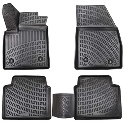 Image de Elmasline Ensemble de tapis en caoutchouc, design 3D, pour Ford Focus IV MK4 à partir 2018, bord extra haut 5 cm