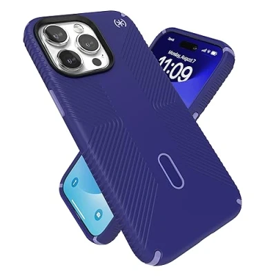 Image de Speck Coque pour iPhone 15 Pro Max ClickLock Interlock antidérapant Compatible avec MagSafe Protection contre les chutes de téléphone douce au toucher 6,7 po Presidio2 Grip Future
