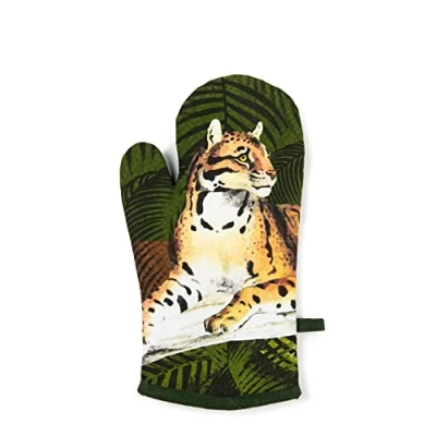 Image de Excelsa Leopard Gant de Four, Taille Unique, Doublure 100% Coton, Rembourrage en Polyester