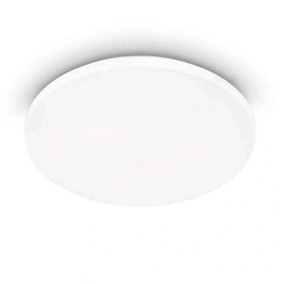 Image de Eglo Plafonnier avec détecteur de mouvement intérieur Frania M Ø 33 cm, LED lumière du jour en acier et plastique blanc, Applique blanc chaud