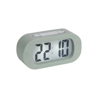 Image de Karlsson KA5753GR Réveil numérique LCD rétro éclairé Gummy ABS caoutchouté Vert H7 x 5 14 cm