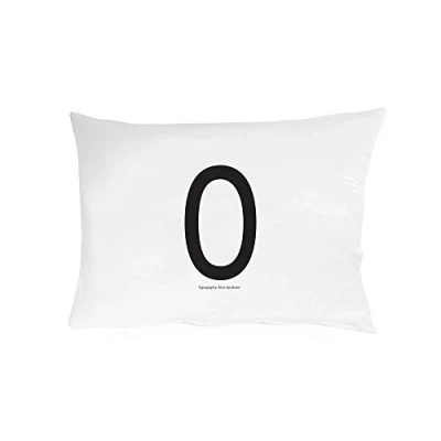 Image de Design Letters taie d&#039;oreiller, 70cm x 50cm (Blanc) O 100% Coton, Disponible de A à Z, Doux, y Compris Une Fermeture glissière pour Belle