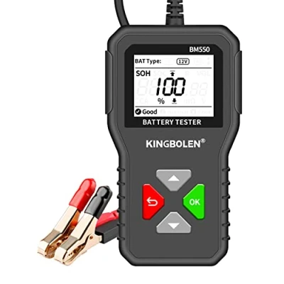 Image de KINGBOLEN BM550 Testeur de batterie AUTO 6V 12V 24V,100 2000 CCA 2 200Ah d’alternateur automobile Analyseur numérique pour Voiture/Camion/Moto/ATV/SUV/Bateau/Yacht
