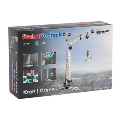 Image de fischertechnik Crane 576103 Jeu de Construction, Grue Jouet à Assembler, pour Enfants partir 7 Ans, Orange
